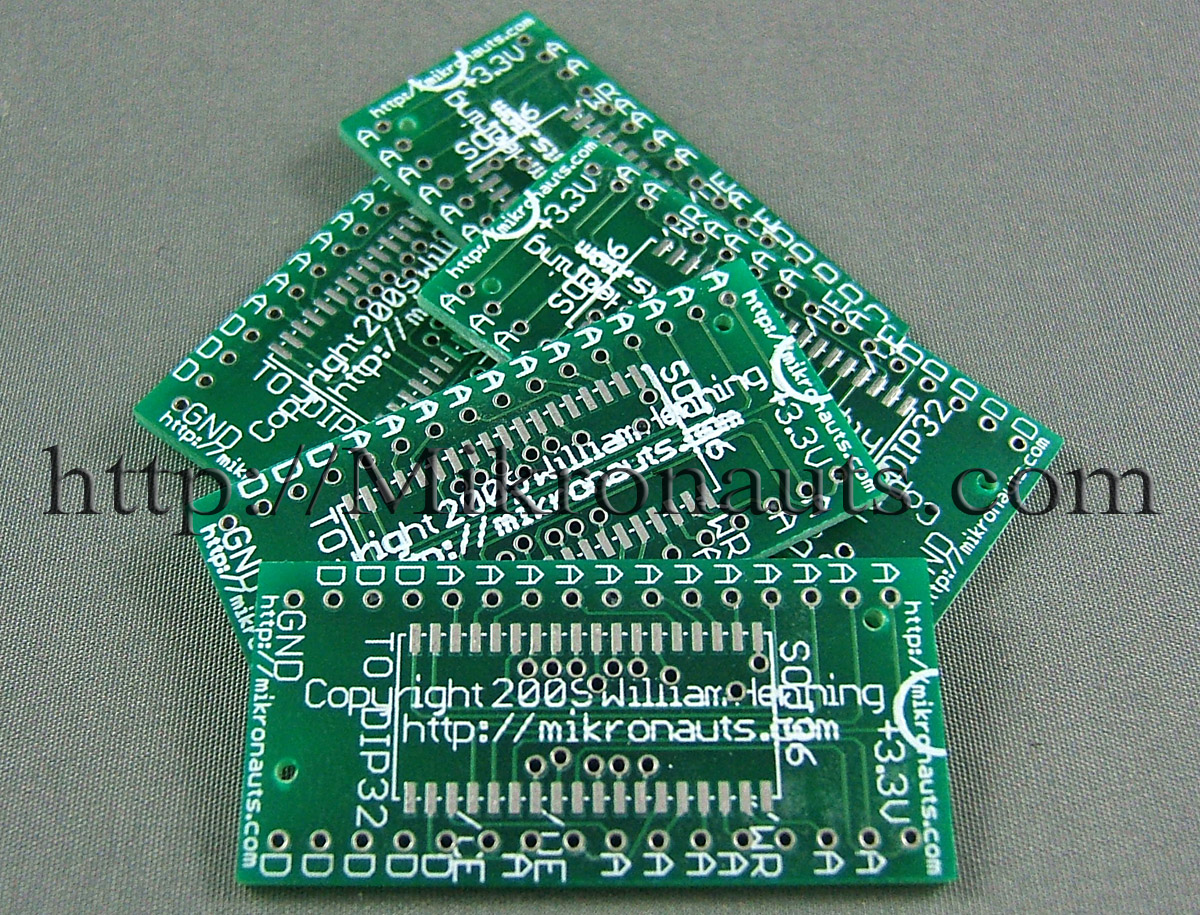 SOJ36DIP32 Adapter - use 10ns surface mount memory in DIP sockets!